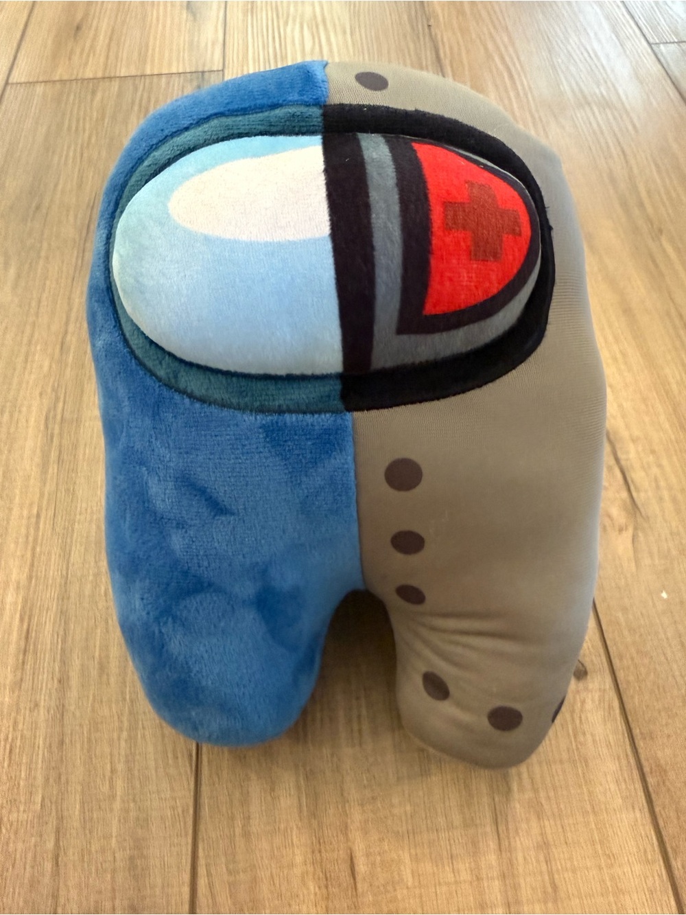 Blue & Gray Crewmate Plush Toy - Soft Kids Stuffed Animal